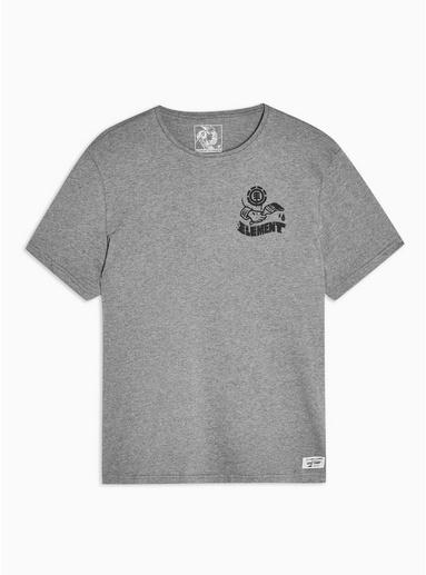 Element Mens Element Grey 'painted' Organic Cotton T-shirt