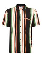 Topman Mens Multi Stripe Short Sleeve Shirt