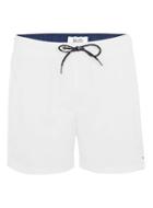 Topman Mens Hilfiger Denim White Reverse Stripe Swim Shorts