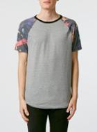 Topman Mens Mid Grey Grey Marl Galaxy Print T-shirt