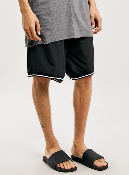 Topman Mens Black Basketball Shorts