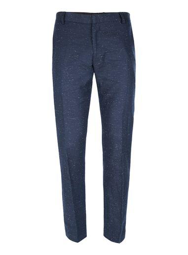 Topman Mens Blue Navy Neppy Skinny Fit Suit Pants