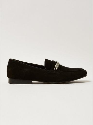 Topman Mens Black Faux Suede Ape Loafers