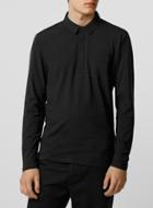 Topman Mens Selected Homme Black Long Sleeve Polo Shirt