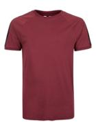 Topman Mens Red Burgundy Taped Raglan T-shirt