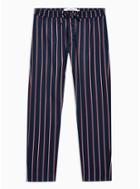 Topman Mens Navy And Red Stripe Stretch Skinny Trousers