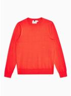 Topman Mens Orange Twist Hem Stitch Sweater