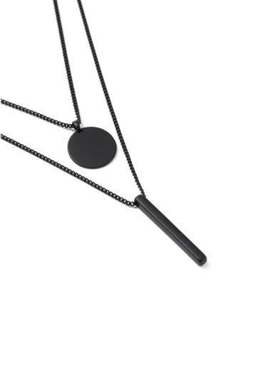 Topman Mens Black Geo Necklace*