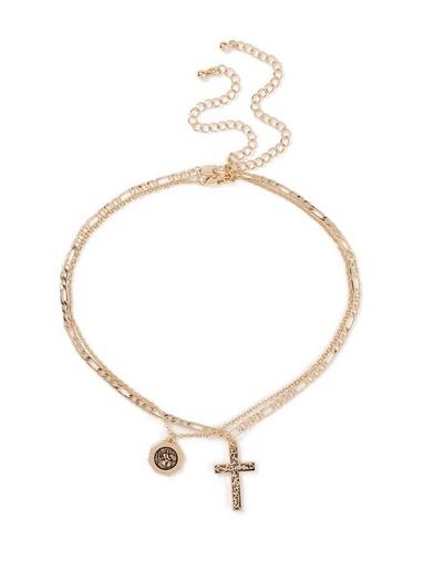 Topman Mens Gold Cross Choker*