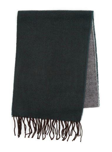 Topman Mens Brown Teal And Charcoal Woven Scarf