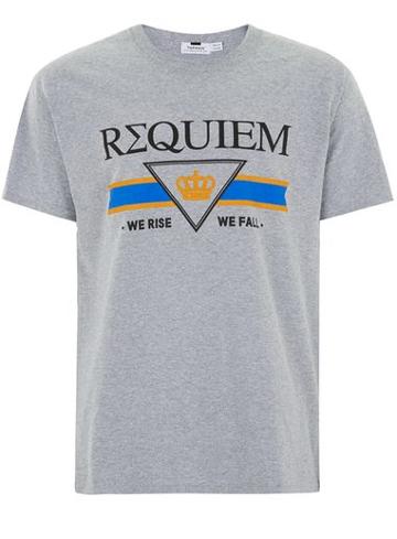 Topman Mens Grey 'requiem' T-shirt