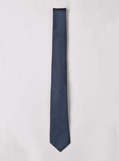 Topman Mens Blue Premium Navy Silk Texture Tie