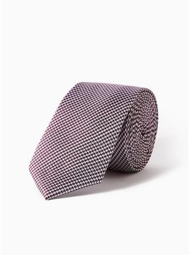 Topman Mens Purple Houndstooth Tie