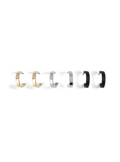 Topman Mens Grey Hoop Earring Pack