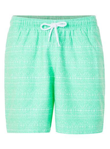 Topman Mens Green Mint Patterned Stripe Sophomore Shorts