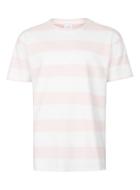 Topman Mens Multi Ltd Pink And White Bold Oversized Fit Stripe T-shirt