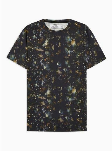 Topman Mens Black Cosmic Printed T-shirt