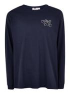 Topman Mens Navy 'ny City' Long Sleeve T-shirt
