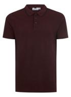 Topman Mens Burgundy Tipped Muscle Fit Polo