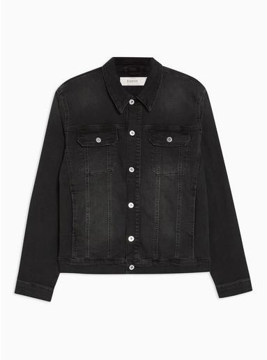 Topman Mens Red Black Western Denim Jacket