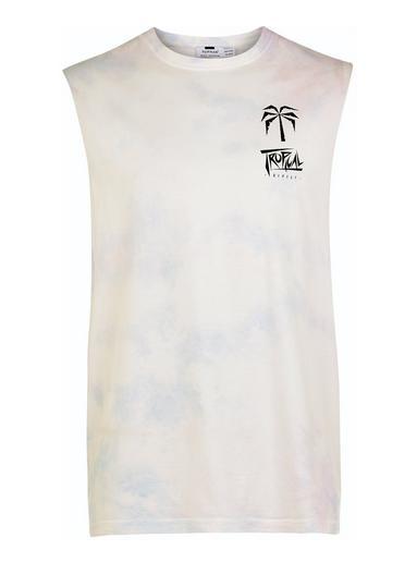 Topman Mens White 'tropic' Tank Vest