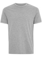 Topman Mens Grey Gray Muscle Fit Tipped Ringer T-shirt