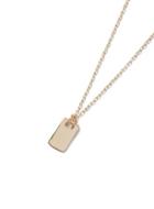 Topman Mens Gold Look Mini Dog Tag Necklace*