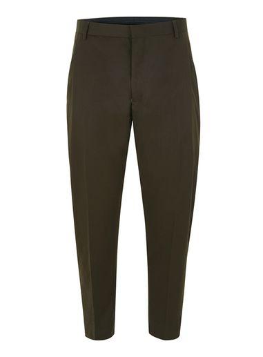 Topman Mens Green Olive Smart Tapered Pants