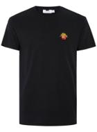 Topman Mens White Black 'fries' Embroidered T-shirt