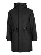 Topman Mens Grey Charcoal Wool Rich Military Style Parka