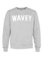 Topman Mens London Co. Grey Marl Wavey Slogan Sweatshirt*
