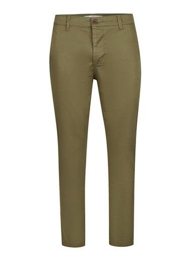Topman Mens Khaki Cropped Stretch Skinny Chinos