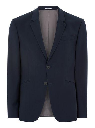 Topman Mens Blue Marl Muscle Fit Suit Jacket