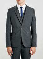 Topman Mens Mid Grey New Fit Grey Skinny Suit Jacket