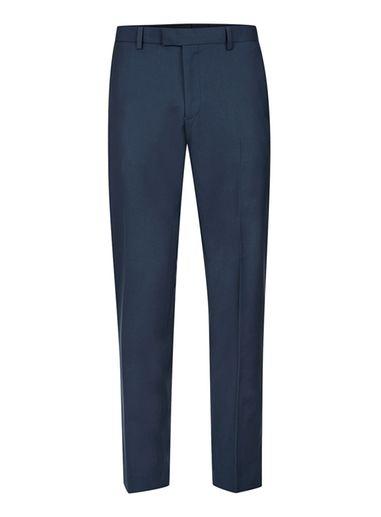 Topman Mens Green Deep Blue Twill Slim Fit Suit Pants