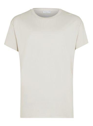 Topman Mens Grey Selected Homme Stone Raw Edge T-shirt