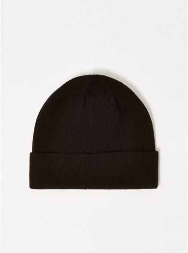 Topman Mens Black Cotton Mix Skater Beanie
