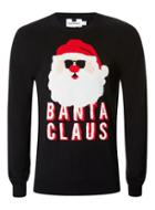 Topman Mens Black Banta Claus Ugly Sweater