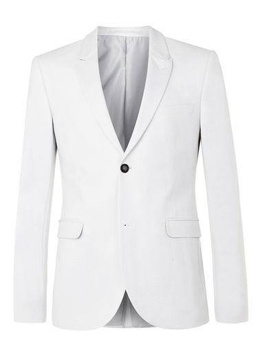 Topman Mens Cream Off White Skinny Fit Jersey Blazer