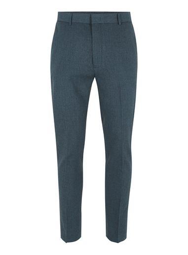 Topman Mens Blue Marl Ultra Skinny Smart Trousers
