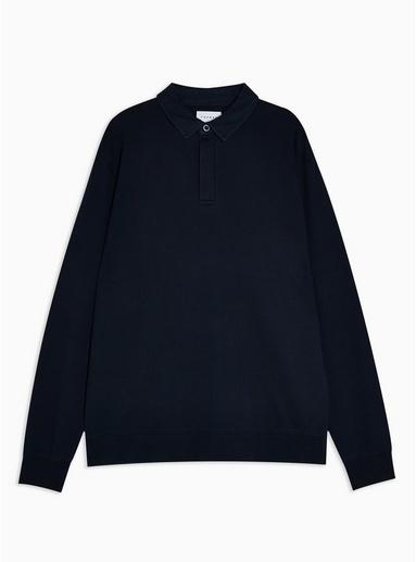 Topman Mens Navy Plain Rugby Shirt