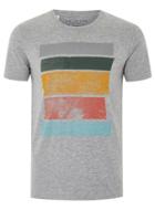 Topman Mens Grey Selected Homme Gray Stripe T-shirt