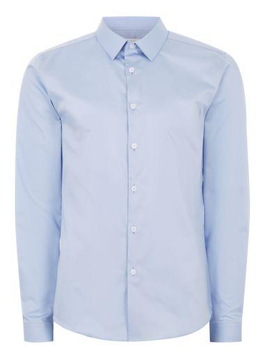 Topman Mens Light Blue Premium Egyptian Cotton Shirt