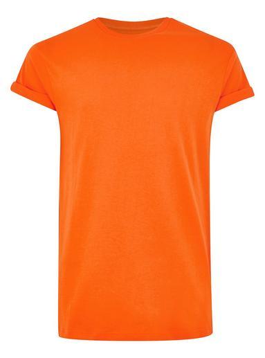 Topman Mens Orange Muscle T-shirt