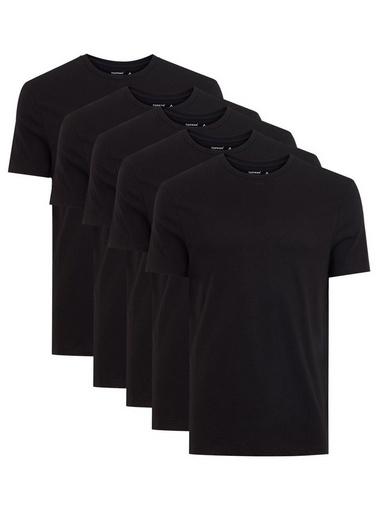 Topman Mens Black Slim T-shirt 5 Pack*