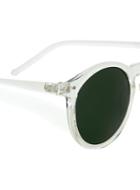 Topman Mens White Selected Homme Green Lens Round Sunglasses