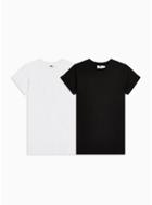Topman Mens Multi Black And White Roller T-shirt 2 Pack*