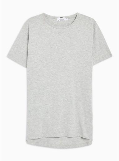 Topman Mens Grey Gray Marl Longline T-shirt