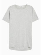 Topman Mens Grey Gray Marl Longline T-shirt