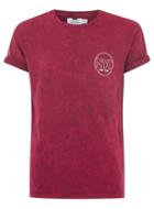 Topman Mens Red Burgundy Diamond Print Muscle Fit T-shirt